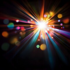 Obraz premium Vibrant Colorful Light Burst Explosion Background