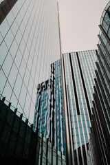 Business skyscrapers in the Financial District of London Downtown, England