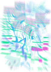 An abstract transparent iridescent color blur design element.