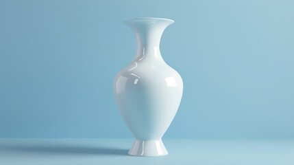 white vase on white