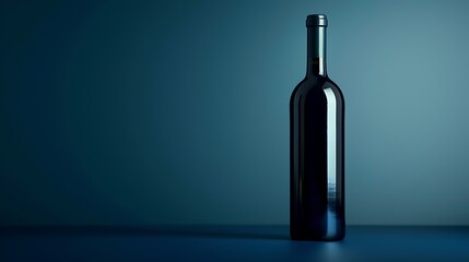 wine bottle on dark background