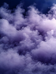 Obraz premium Purple smoke clouds, atmospheric backdrop, design element