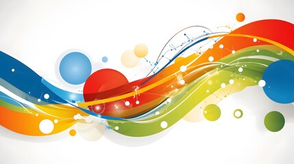 Vibrant Colorful Abstract Wave Background Design