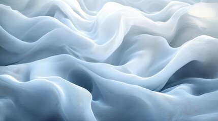 Obraz premium Abstract Blue Fabric Waves Gentle Undulations