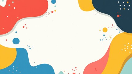 Obraz premium Vibrant modern abstract backgrounds featuring trendy shapes, perfect for cards, invitations, and wallpapers.