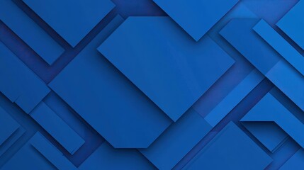 Fototapeta premium A stylish blue abstract background with layered 3D rectangles, perfect for presentations, banners, and posters.