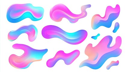 Fototapeta premium Discover a vibrant world with a modern chameleon design featuring shimmering hues and abstract fluid patterns.