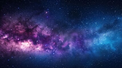 Naklejka premium Explore a vivid star field background perfect for cosmic themes, showcasing colorful and vibrant hues of the night sky.