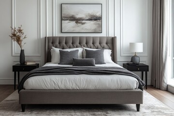 Elegant Monochromatic Boutique Hotel Suite with Modern Decor