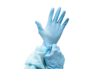 Hands, Putting on Latex Gloves