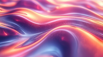 Fototapeta premium Abstract Wavy Surface with Pink and Orange Hues