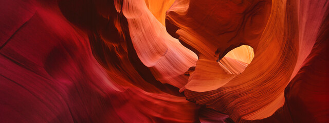 panoramic antelope canyon in arizona - travel concept