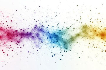 Obraz premium Colorful abstract wave pattern with dots and lines representing a burst of creativity and energy