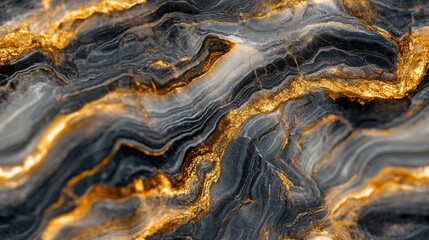Fototapeta premium Abstract Gold And Grey Swirling Marble Texture