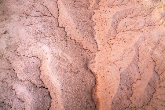 Aerial view of intricate erosion patterns in Goblin Valley