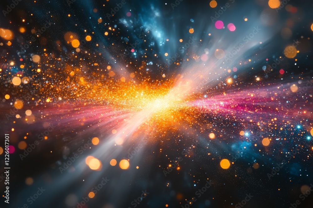 Aufkleber colorful explosion of light and energy in a cosmic setting representing the beauty of the universe