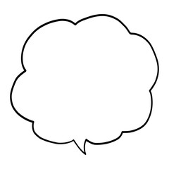 手描きのシンプルな雲のような吹き出し イラスト