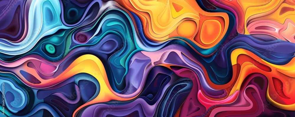 Aufkleber vibrant and colorful abstract background with a liquid texture