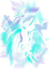 An abstract transparent iridescent color blur design element.