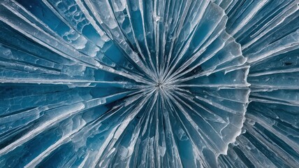 Obraz premium topdown_view_of_intricate_cracked_ice