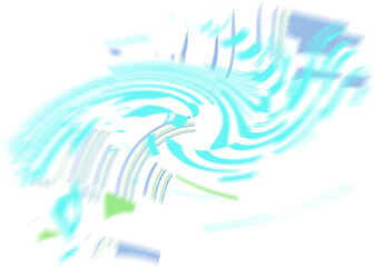 An abstract transparent iridescent color blur design element.