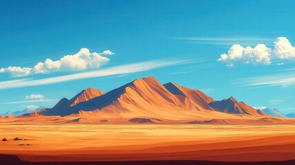 Naklejka premium desert map flat design side view geographical research animation vivid