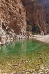 Oman, a foreshortening of the river Wadi Shab
