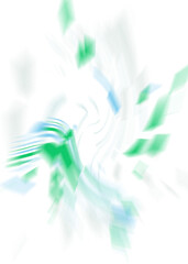 An abstract transparent iridescent color blur design element.