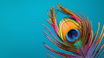 Obraz premium close up of peacock feather