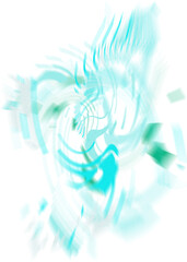 An abstract transparent iridescent color blur design element.