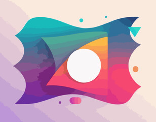 Abstract Modern Shapes with Gradient. Minimal Graphic Design. Colorful Geometric Pattern. Simple Graphic with Color Gradient 