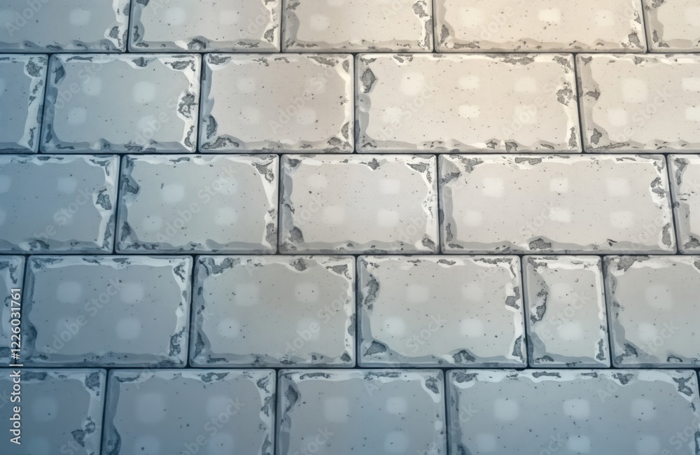 Aufkleber grey stone tiles form textured floor wall. patterned design creates seamless surface. abstract, mode