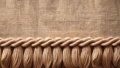 Natural EcoFriendly Jute Hessian Texture Background Embracing the Organic Beauty of Burlap Fabric in a Seamless, BeigeBrown Design Ideal for Modern, Sustainable Branding.
