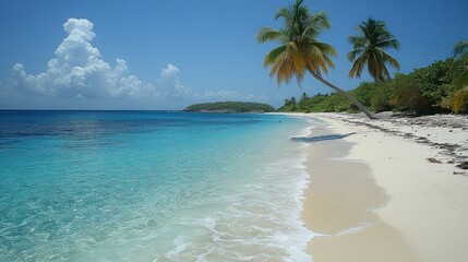 Tropical Paradise: White Sand Beach and Turquoise Waters