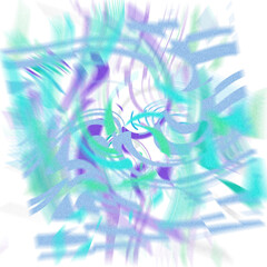 An abstract transparent iridescent color blur design element.