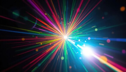 Vibrant Light Burst: A Symphony of Colors