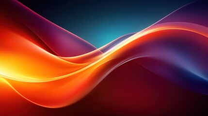Obraz premium Abstract waves of vibrant colors flowing seamlessly across the canvas