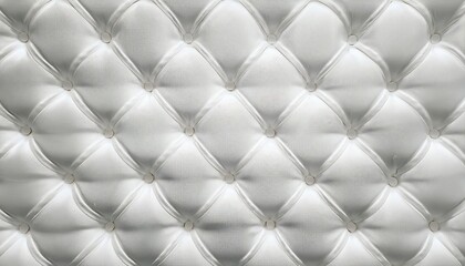 Elegant White Diamond Tufted Upholstery Pattern Transparent Background Texture Overlay Timeless Design for Modern Interiors