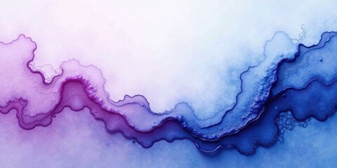 Abstract Fluid Art Serene Lavender and Azure Swirls in a Dreamlike Composition