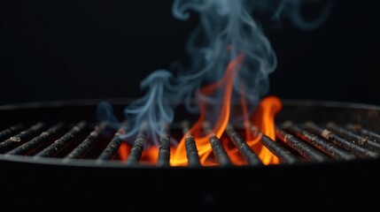 Embers Glow Brightly on a Hot Grill, Ready for Delicious Food Preparation