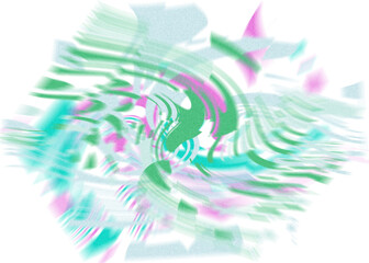 An abstract transparent iridescent color blur design element.