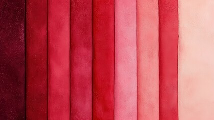 Gradient of Red Shades on Canvas in Horizontal Strips Arrangement