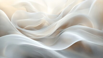Elegant Draped Sheer Fabric Abstract Texture