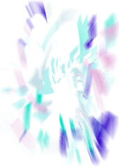 Obraz premium An abstract transparent iridescent color blur design element.