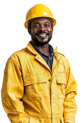 Experience worker technician in transparent background