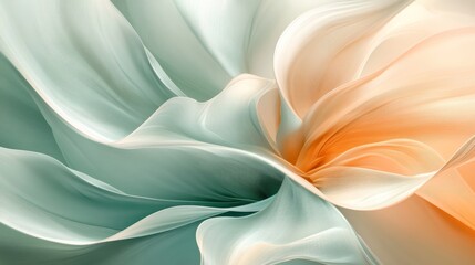 Abstract swirling pastel fabric forms a floral design