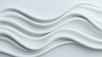 Obraz premium Curved Waves of White Lines on a Light Background for Abstract Art