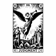 Illuminating The Judgment Tarot Card Illustration