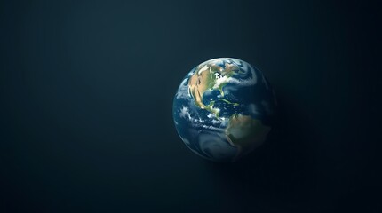 Fototapeta premium Stunning Earth Image Dark Background Space Planet