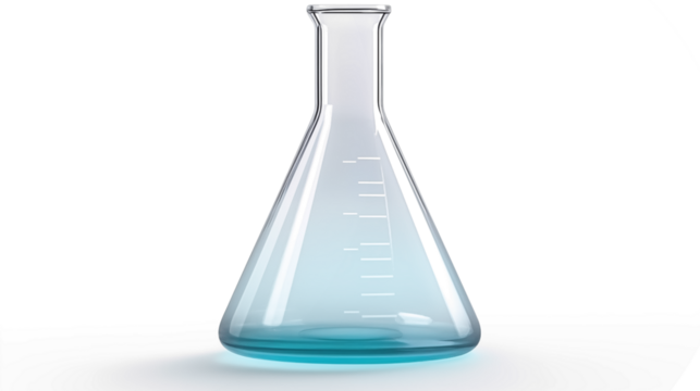 Glowing Blue Liquid in Erlenmeyer Flask Science Experiment Chemical Reaction Laboratory Research Scientific Discovery